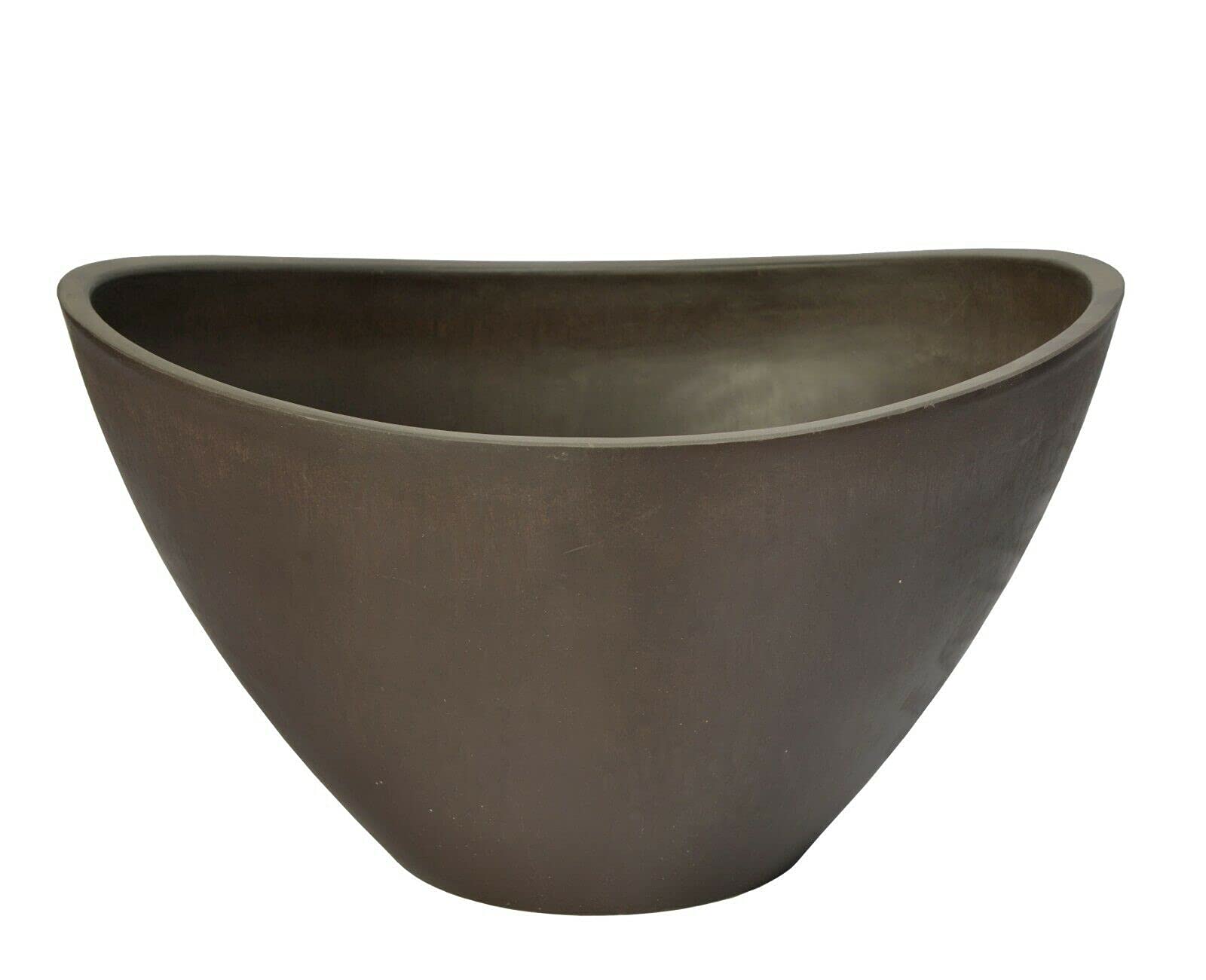 BELOFAY Chocolate Oval Plastic Plant Pots, Modern Decorative Herb Planter with Drainage Holes for All House Plants, Herbs, Foliage Plant, and Seeding Nursery