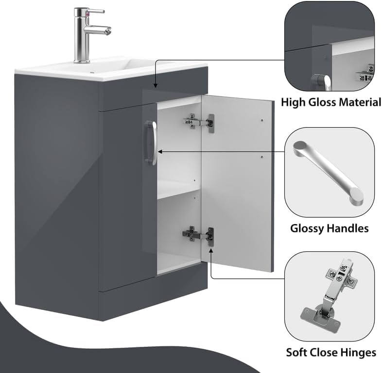 BELOFAY New York 500mm Floor Standing Bathroom Vanity Unit With Basin