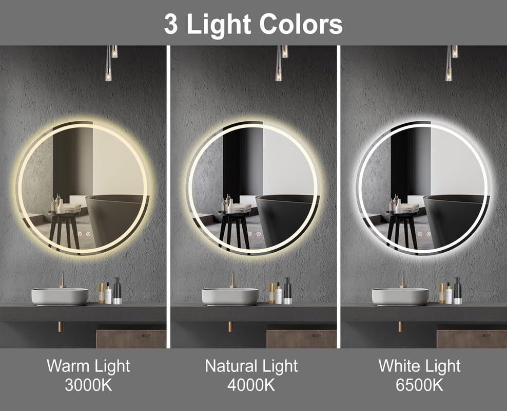 BELOFAY Beatrice Hollywood Vanity Mirror For Makeup with Lights, Lighted Makeup Mirror with 13 Dimmable Led Bulbs, 3 Lighting Modes (50x42cm)
