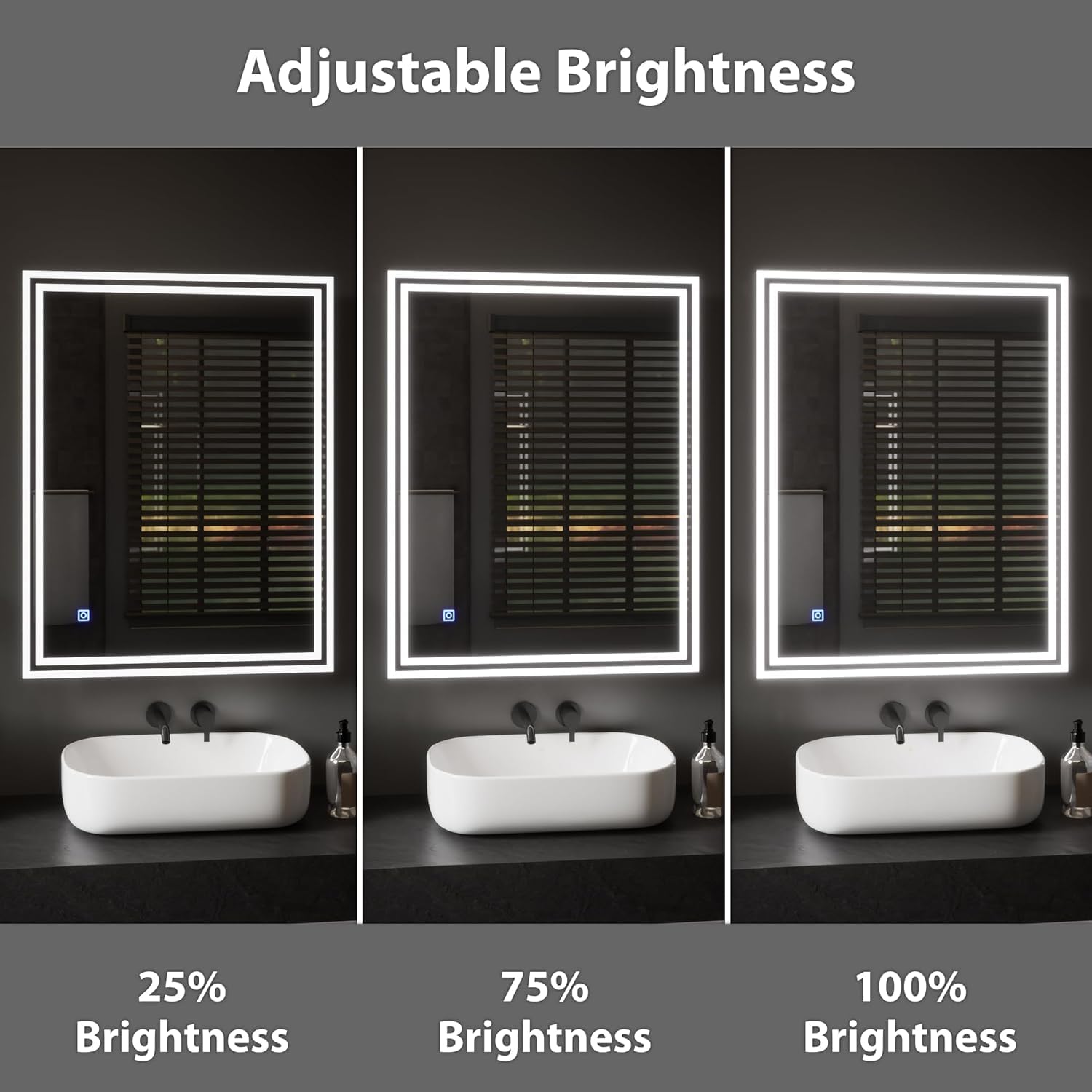 BELOFAY Beatrice Hollywood Vanity Mirror For Makeup with Lights, Lighted Makeup Mirror with 13 Dimmable Led Bulbs, 3 Lighting Modes (50x42cm)
