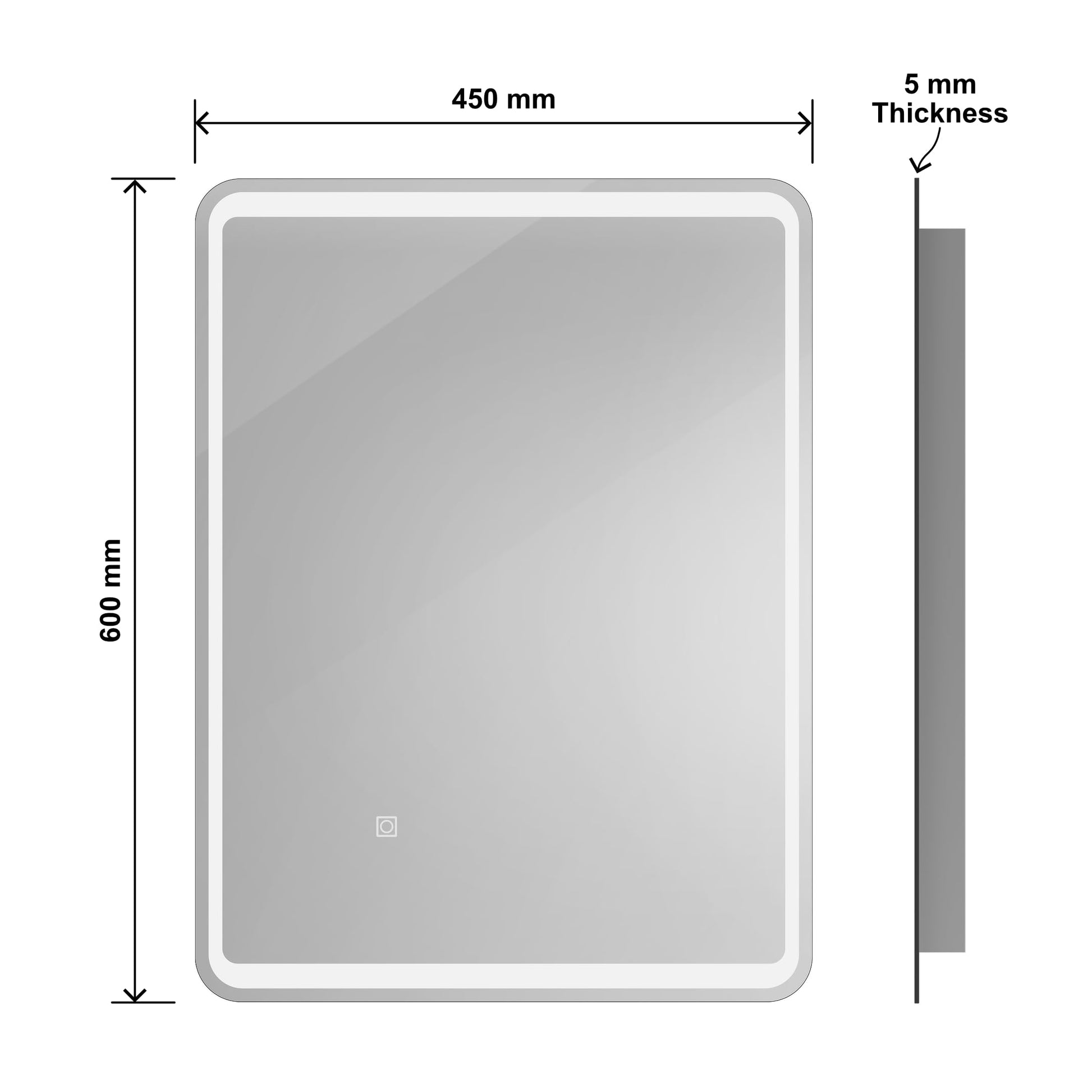 BELOFAY Bathroom LED Mirror, Illuminated Bathroom Toughened Unbreakable Glass Mirror with LED Lights Dimmable Anti-fog Shatter-Proof Tempered Wall Mirrors with Demister Pad