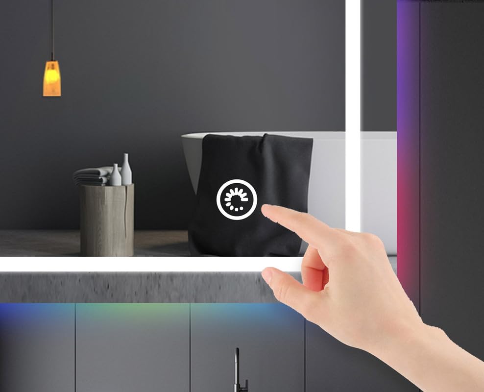 BELOFAY Beatrice Hollywood Vanity Mirror For Makeup with Lights, Lighted Makeup Mirror with 13 Dimmable Led Bulbs, 3 Lighting Modes (50x42cm)
