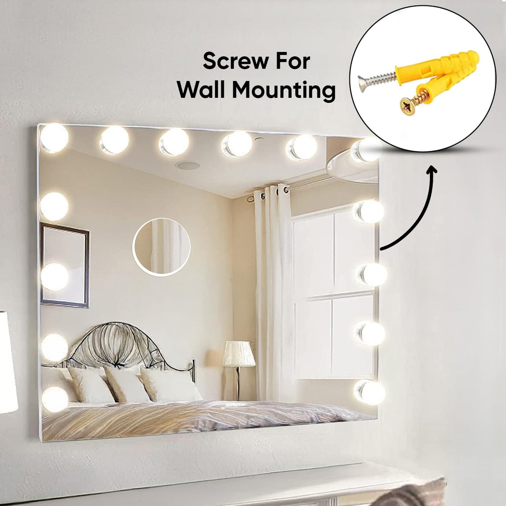 BELOFAY Hollywood Vanity Mirror with Dimmable Makeup Lights, Touch Screen To Select 3 Colour Modes