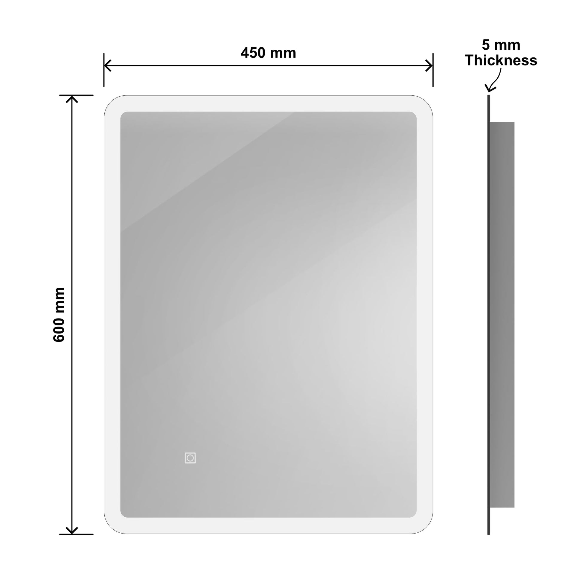 BELOFAY Bathroom LED Mirror, Illuminated bathroom Mirror with LED Lights Dimmable Anti-fog Shatter-Proof Tempered Wall Mirrors with Demister Pad