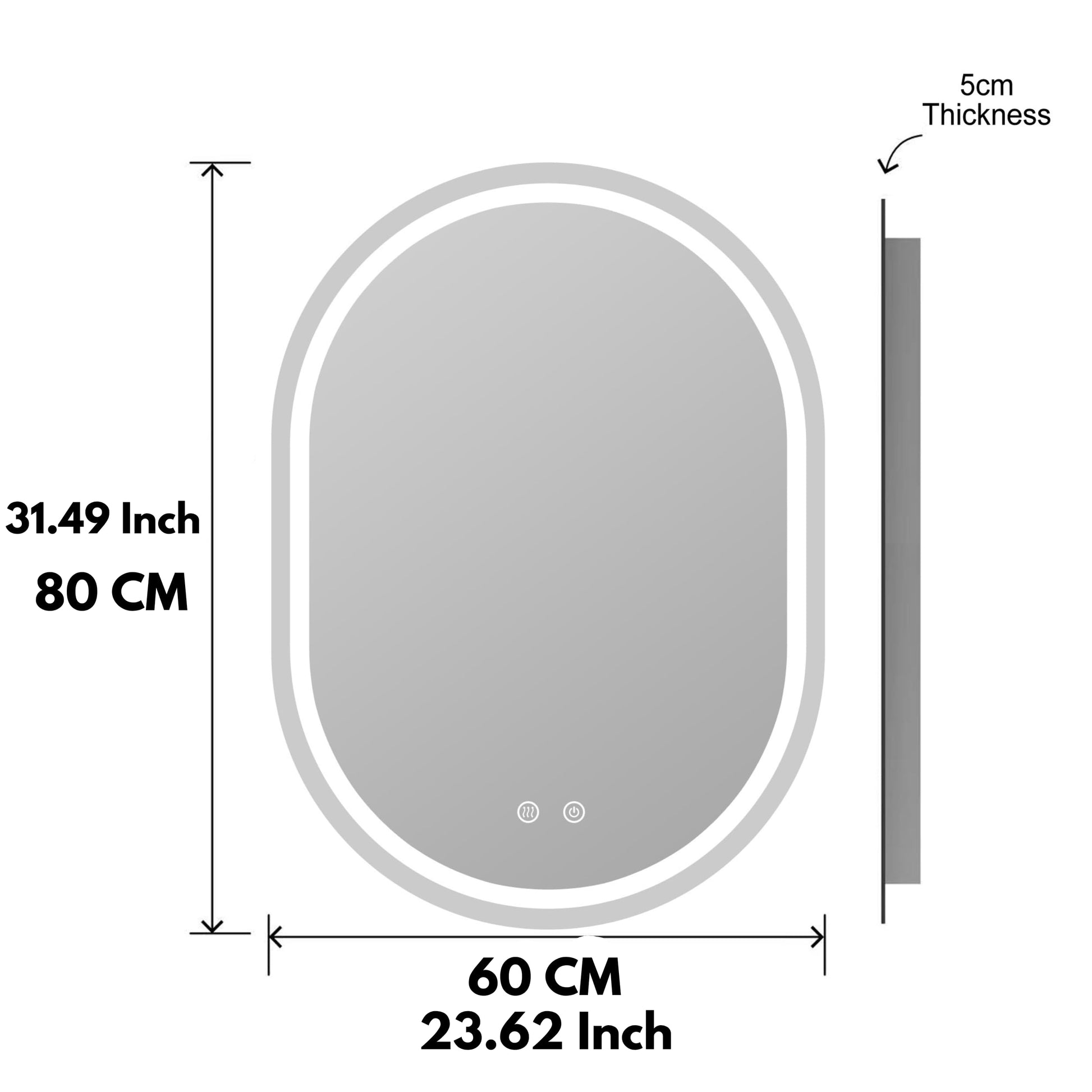 BELOFAY Beatrice Hollywood Vanity Mirror For Makeup with Lights, Lighted Makeup Mirror with 13 Dimmable Led Bulbs, 3 Lighting Modes (50x42cm)