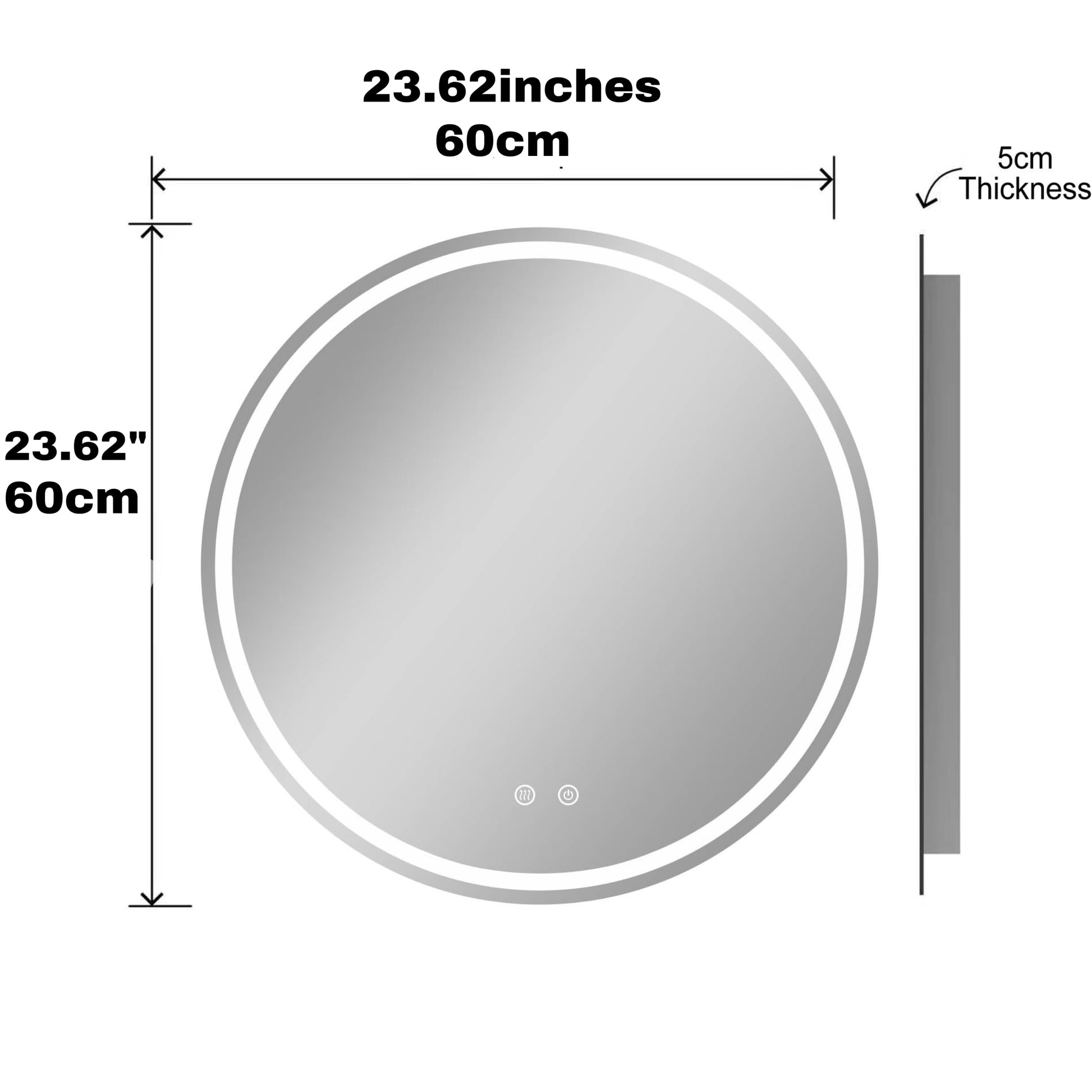 BELOFAY Beatrice Hollywood Vanity Mirror For Makeup with Lights, Lighted Makeup Mirror with 13 Dimmable Led Bulbs, 3 Lighting Modes (50x42cm)