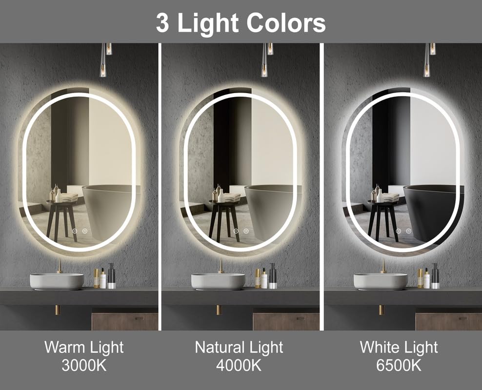BELOFAY Beatrice Hollywood Vanity Mirror For Makeup with Lights, Lighted Makeup Mirror with 13 Dimmable Led Bulbs, 3 Lighting Modes (50x42cm)