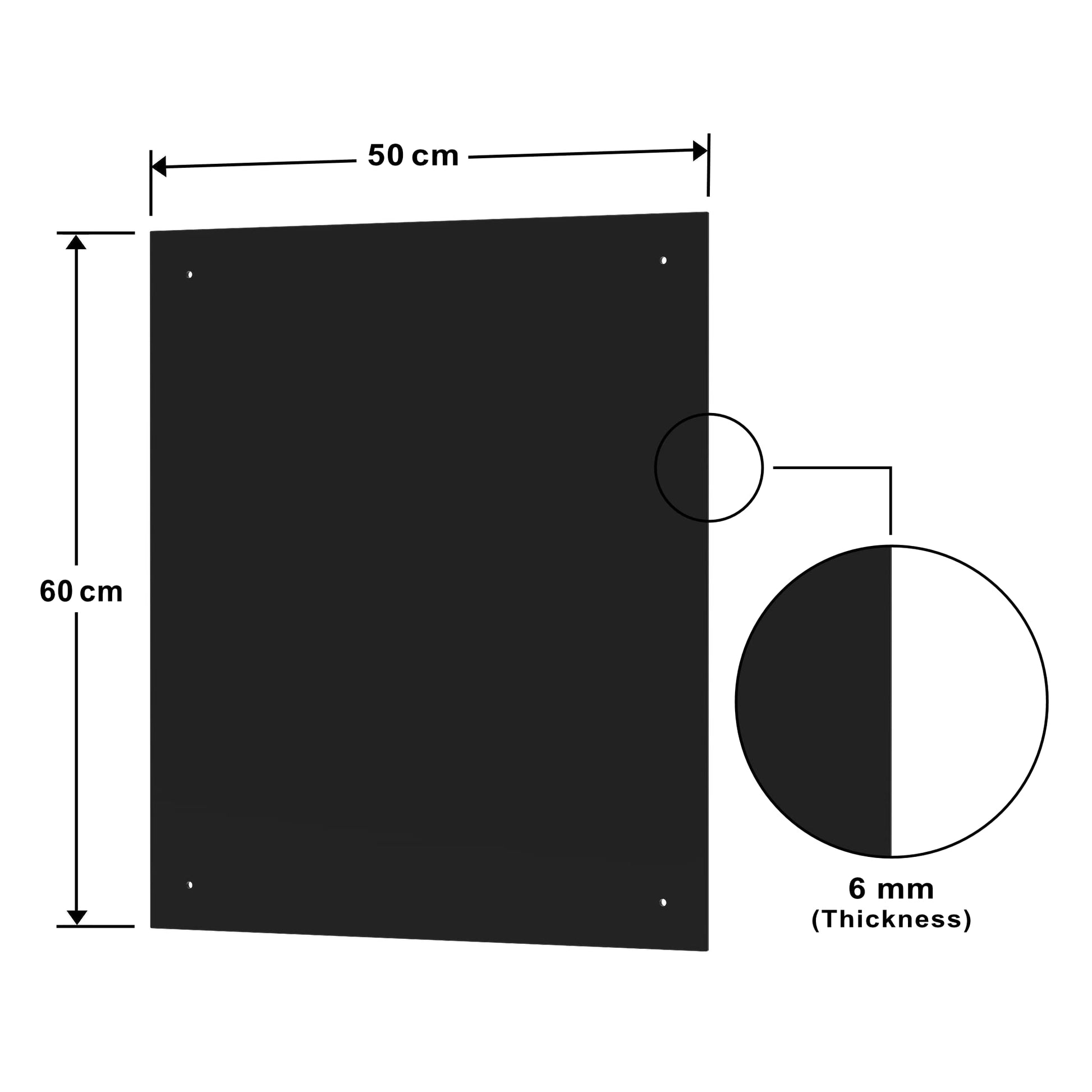 BELOFAY 6mm Black Tempered Glass Splashback for Kitchen, Toughened Glass Heat Resistant Splashbacks for Cookers | Pre-Drilled Holes with Fittings
