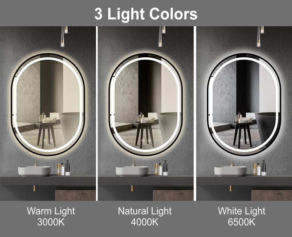 BELOFAY Beatrice Hollywood Vanity Mirror For Makeup with Lights, Lighted Makeup Mirror with 13 Dimmable Led Bulbs, 3 Lighting Modes (50x42cm)