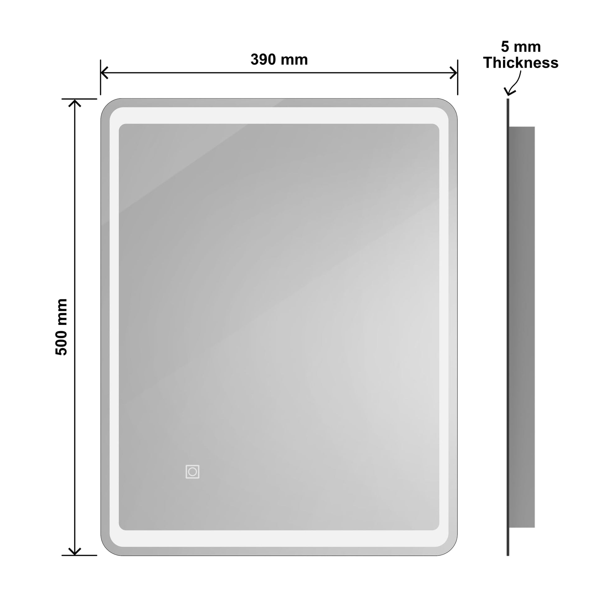 BELOFAY Bathroom LED Mirror, Illuminated Bathroom Toughened Unbreakable Glass Mirror with LED Lights Dimmable Anti-fog Shatter-Proof Tempered Wall Mirrors with Demister Pad