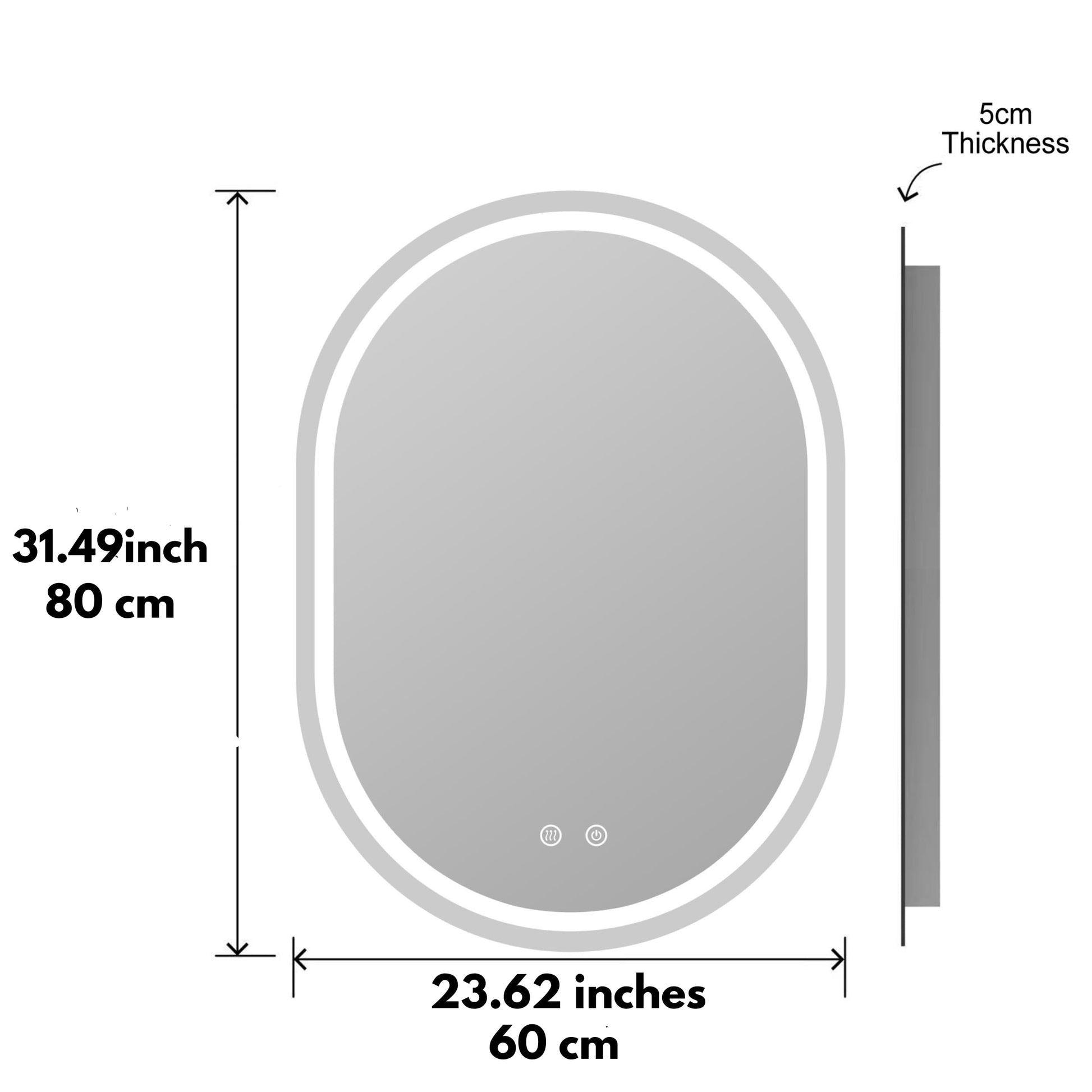 BELOFAY Beatrice Hollywood Vanity Mirror For Makeup with Lights, Lighted Makeup Mirror with 13 Dimmable Led Bulbs, 3 Lighting Modes (50x42cm)