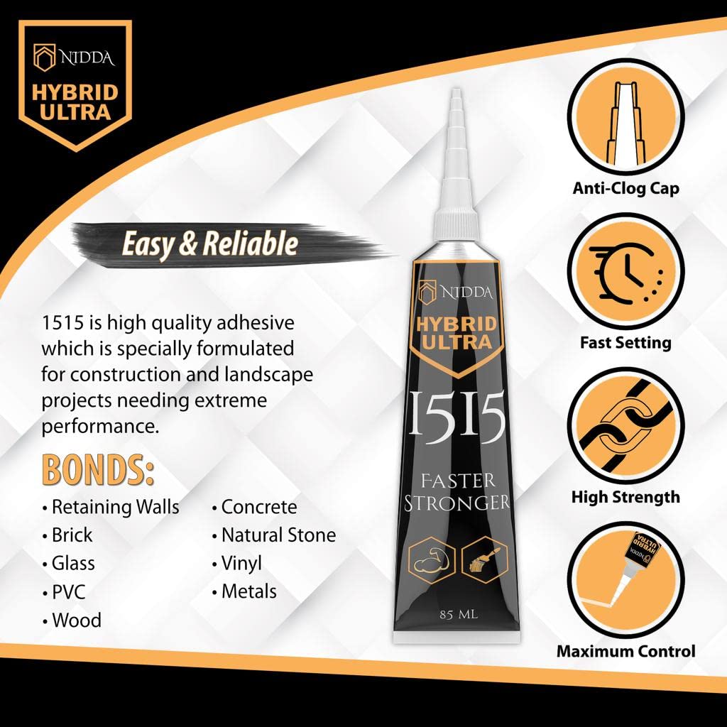 BELOFAY 85ML Hybrid Ultra Clear Glue for Slpashbacks, Faster & Stronger Adhesive for Construction and Landscape Projects